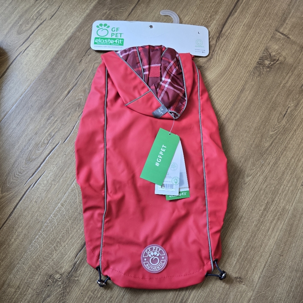 Red Dog Raincoat Size LARGE